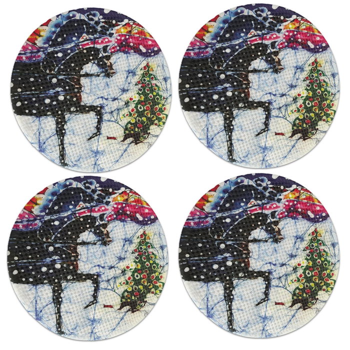 Hermia Set de 4 Manteles Individuales Multicolor de 37 cm Hermia Set de 4 Manteles Individuales Multicolor de 37 cm